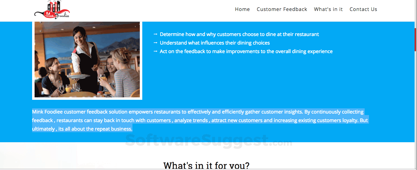 Mink Foodiee - Restaurant Feedback Screenshot1